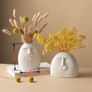 Axya™ Creative Face Shape Vase: Nordic Style Ceramic Flowerpot for Room Decoration