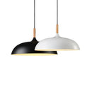 Axyaa Oak Pendant Light: Nordic Modern LED E27 Hanging Lamp