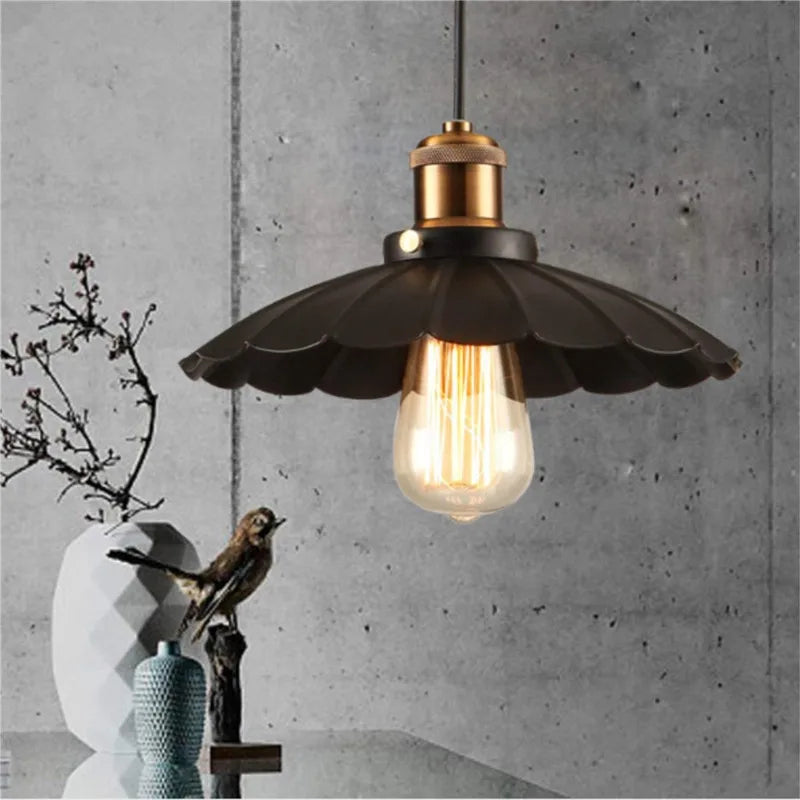 Axyaa Retro Industrial Pendant Lights - Vintage Loft Bar Lampshade, Living Dinning Room Hanging Lamp