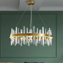 Axyaa Gold Crystal LED Chandelier for Luxe Home Lighting