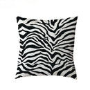 Zebra White Geometric Trilateral Watercolor Cushion Covers by Axyaa