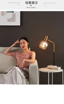 Axyaa Nordic Designer Glass Table Lamp for Reading Room - LED Decorative Desk Light