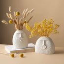Axya™ Creative Face Shape Vase: Nordic Style Ceramic Flowerpot for Room Decoration