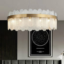 AXYAA Luxury Gold Metal Adjustable LED Chandeliers with Grey/White Glass - Nordic Loft Luminarias