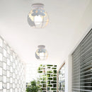 Axyaa World Map Globe Ceiling Light Cage in Modern Metal Wire Loft Design