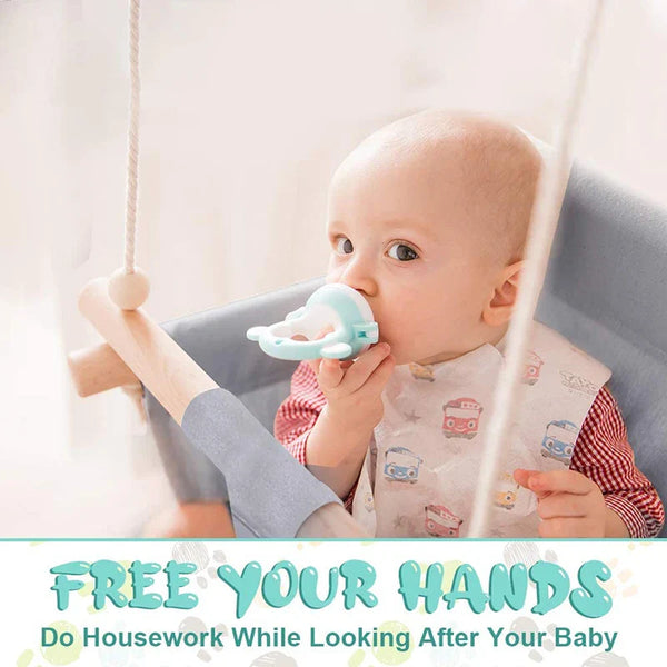 Axya Baby Canvas Swing Chair - Beige Rocking Child Seat for Indoors and Outdoors