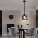Axyaa Spiral Swirl LED Pendant Chandelier for Living Room & Kitchen