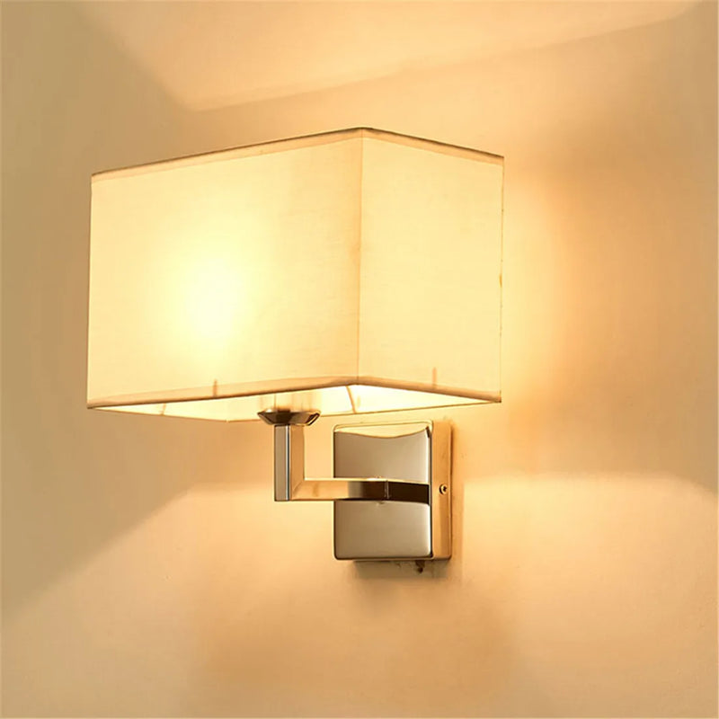Axyaa Modern Minimalist LED Wall Lamps with Rectangle Texture Shade