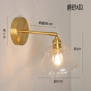 Nordic Brass Wall Lamp Small Copper Glass LED Wall Sconce – Axyaa