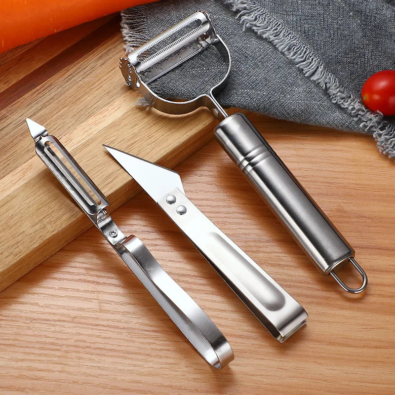 Axyaa Stainless Steel Peeler Slicer Grater for Fruits and Vegetables