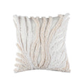 Beige Grey Tufted Coral Pillow Cover by Axyaa for Stylish Home Decor