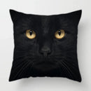 Axyaa Cat Face Print Throw Pillow Cover for Home Sofa Decor