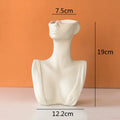 Axyaa Abstract Human Face Ceramic Vase - Artistic Handicraft Ornaments