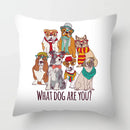 Axyaa Dog Print Cushion Cover 45X45CM Home Sofa Decor Pillow Case