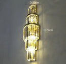Axyaa Crystal Wall Lamp: Luxury Gold/Silver Sconce for Living Room & Home Decor
