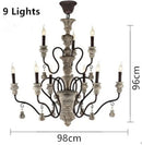 Axyaa Retro Resin LED Chandelier for Home Decor and Lighting