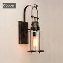 Axyaa Iron Garden Wall Lamp with Glass Sconce for Outdoor and Indoor Setting