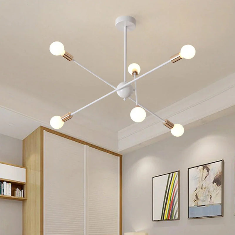 Axya Industrial Sputnik Chandelier for Modern LED Ceiling Lighting