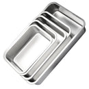 Axyaa Rectangle Stainless Steel Deep Serving Tray for Buffet Fruits and Kitchen Storage