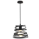 Axyaa Spiral Swirl Pendant Light - Modern Nordic Retro Loft Ribbon Shade.