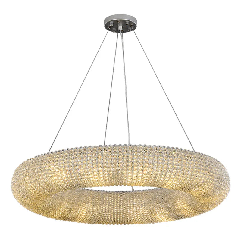 Axyaa Crystal LED Chandelier for Home Indoor Lighting