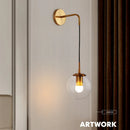 Axyaa Loft Glass Ball Wall Lamps Retro Antique Indoor Lighting