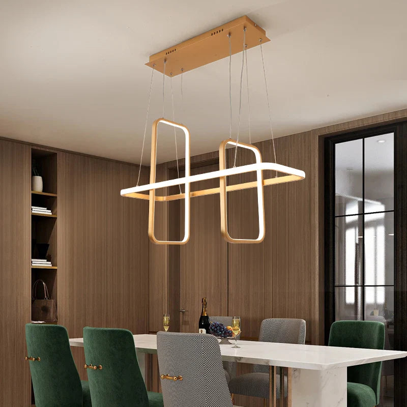 Axyaa Nordic Modern LED Pendant Lights in Matte Black/White/Gold Finish