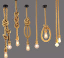 Axyaa Spider Chandelier Hemp Rope Pendant Light Industrial Ceiling Lamp