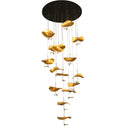 Axya Copper Lotus Leaf Pendant Light Luxury Duplex Staircase Living Room Dining Room Art Pendant Lamps