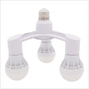 Axyaa White 3-in-1 E27 Lamp Holder Converters - 2 Pack