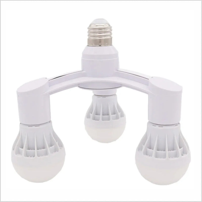 Axyaa White 3-in-1 E27 Lamp Holder Converters - 2 Pack