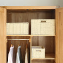 Axyaa Large Woven Storage Basket Home Organizer Wardrobe Closet Clothes Box