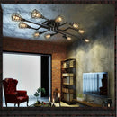 Axyaa Waterpipe Edison Chandelier: Vintage Industrial Loft Bar Cafe Dining Room Light