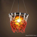 Axyaa Acrylic Basketball Pendant Lights for Home Bar Cafe Shop Living Room Kitchen
