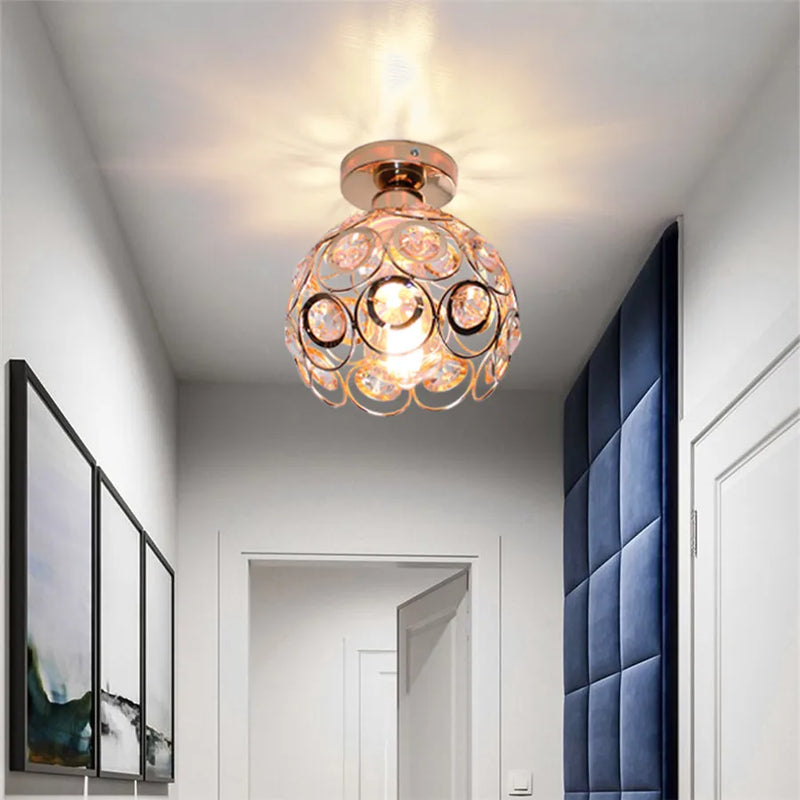 Axyaa Crystal Chandelier Ceiling Light for Bedroom Kitchen Hallway Entryway