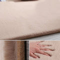 Axyaa Gray Faux Fur Carpet Soft Plush Rug for Modern Living Room and Children's Bedroom