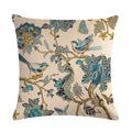 Axyaa Bird Print Cotton Linen Cushion Cover 45X45cm