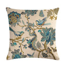 Axyaa Bird Print Cotton Linen Cushion Cover 45X45cm