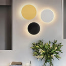 Axyaa Round LED Wall Light: Modern Living Room Decor Sconce Luminaire
