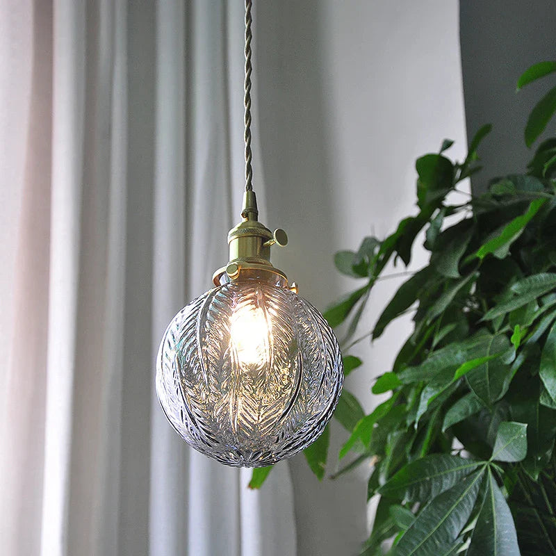 Axyaa Modern Japanese Style Glass Ceiling Chandelier with LED Pendant Lights