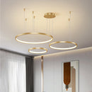 Axyaa LED Circle Rings Acrylic Aluminum Pendant Lights for Home Indoor Lighting