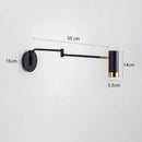 Axyaa Swing Arm Bedside Wall Lamp White Black Post-modern Led Reading Light E27