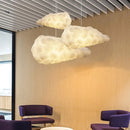 Axyaa Nordic Cloud LED Chandelier: Creative White Art for Kids' Room & Restaurant