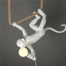 Axya Nordic Monkey Resin LED Pendant Light - White Gold Hanging Lamp