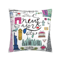 Axyaa Nordic Linen Graffiti Cushion Cover for Sofa Decoration