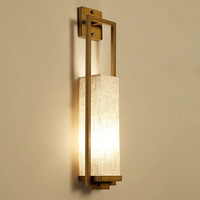 Axyaa Chinese Style E27 Wall Sconce Lamp for Bedroom Living Room Corridor