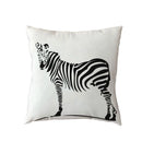 Zebra White Geometric Trilateral Watercolor Cushion Covers by Axyaa