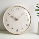 Axya Minimalist Wood Wall Clock - Modern Nordic Design Silent Living Room Clock