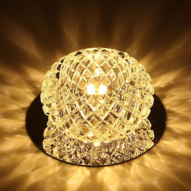 Axyaa Crystal LED Ceiling Chandelier for Modern Lighting Fixtures in Corridor, Balcony, Porch