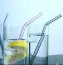 Axya Glass Curved Juice Straws Set